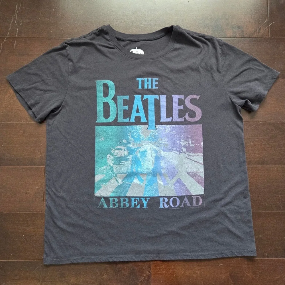 Beatles Abby Road Graphic Tshirt Sz L/12-14 Band Concert Music Vintage Inspired